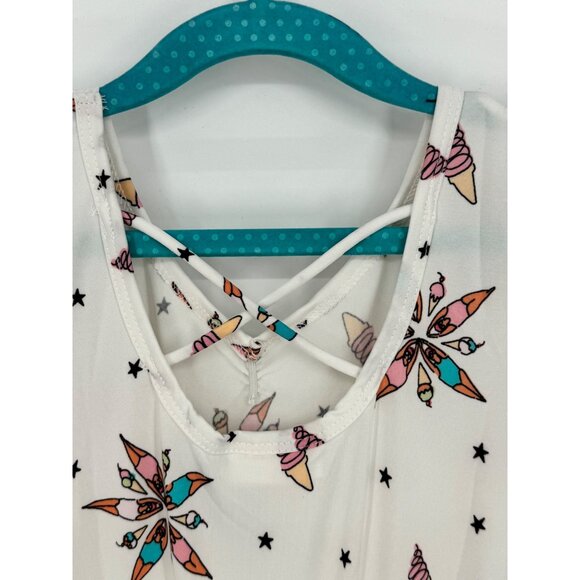 Dotdotsmile Girls Dress Size 8/10 White with Ice Cream and Ladies New With Tags - Picture 6 of 6